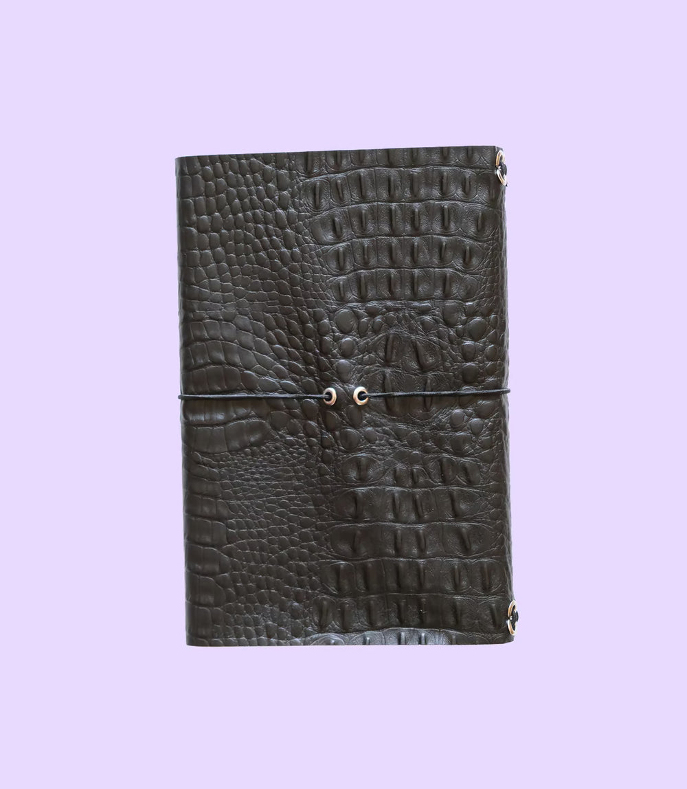 Dos du carnet Croco clous cœur A5