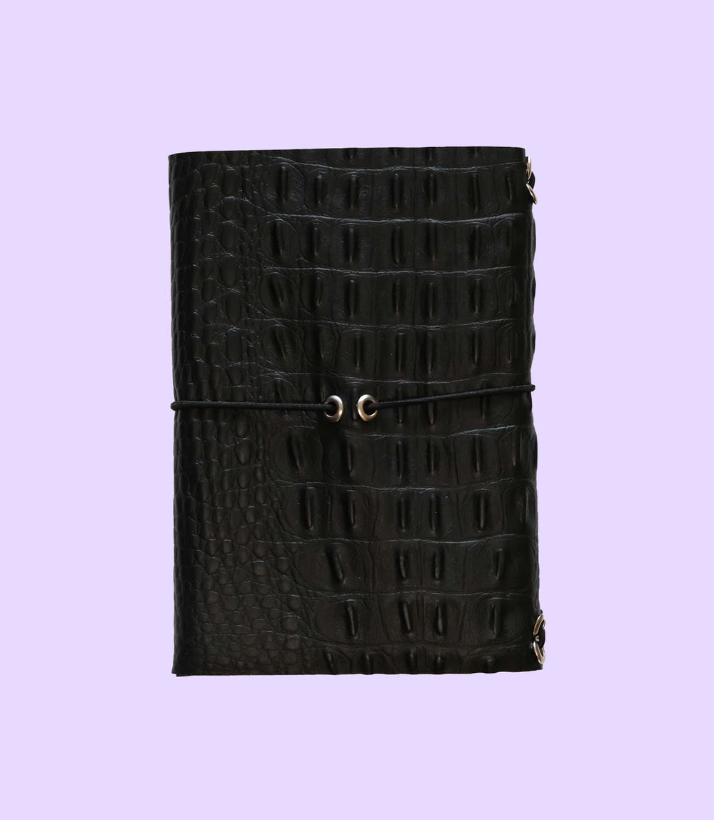 Dos du carnet Croco clous cœur sacré A6