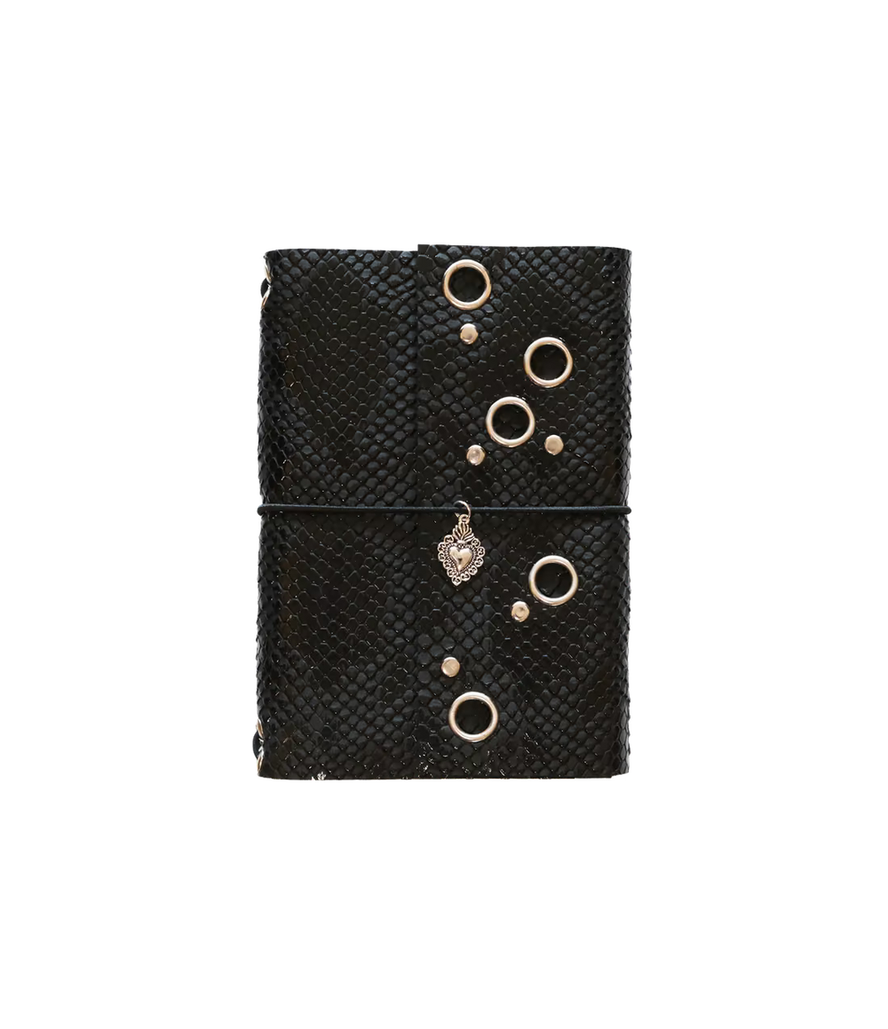 Carnet Python œillets A6 – carnet fait main en simili-cuir, Destiny