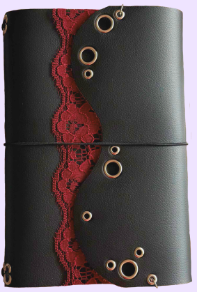 Carnet dentelle rouge A5