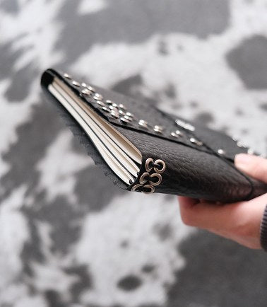 Carnet Croco clous cœur A5