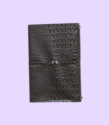 Carnet Croco clous cœur A5