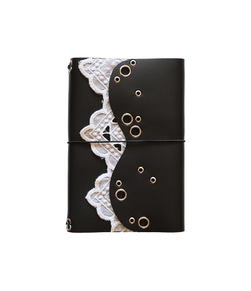 Carnet Lisse vague dentelle blanche A5 – vignette
