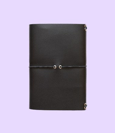 Carnet Lisse vague dentelle rouge A5