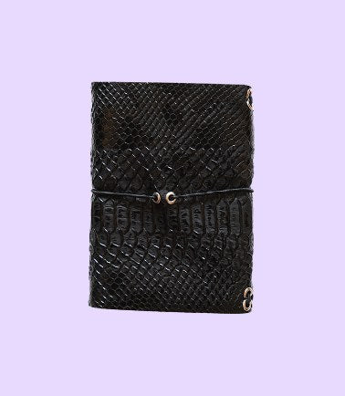 Carnet Python œillets cuivrés A5